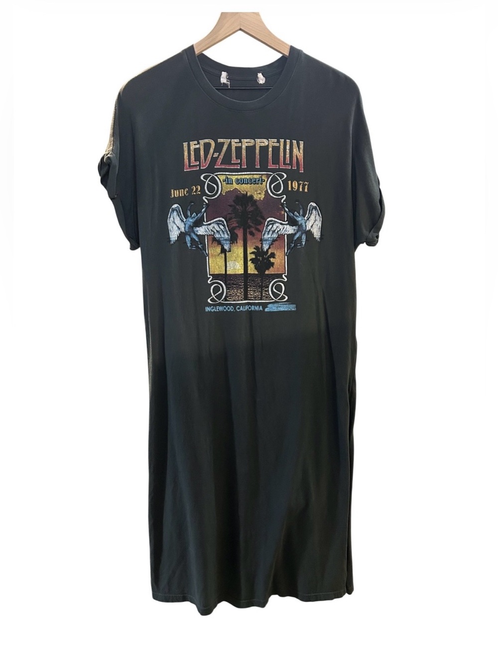 Free People + Daydreamer - RARE Black Led Zeppelin Sunset Graphic Tee - XS